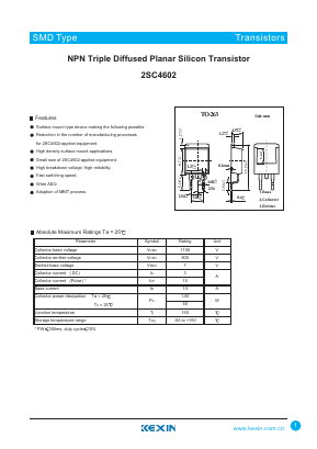 2SC4602 Datasheet PDF KEXIN Industrial