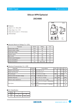 2SC4666 Datasheet PDF KEXIN Industrial