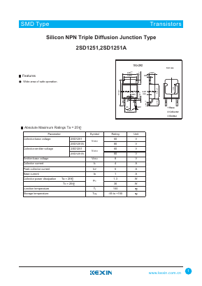 2SD1251A Datasheet PDF KEXIN Industrial