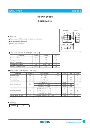 BAR65V-02V Datasheet PDF KEXIN Industrial