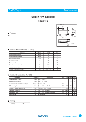 2SC3120 Datasheet PDF KEXIN Industrial