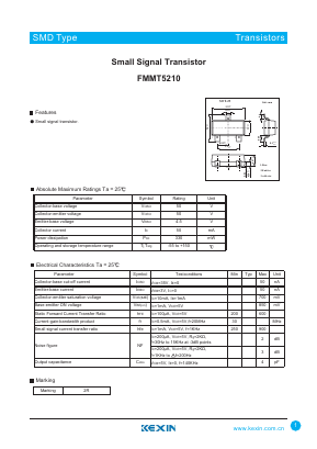 FMMT5210 Datasheet PDF KEXIN Industrial