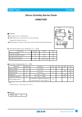 HSM276SR Datasheet PDF KEXIN Industrial