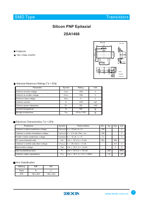 A1468 Datasheet PDF KEXIN Industrial