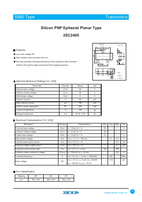 2SC2405 Datasheet PDF KEXIN Industrial
