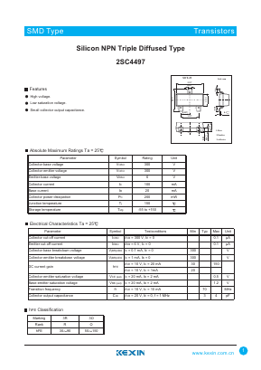 2SC4497 Datasheet PDF KEXIN Industrial