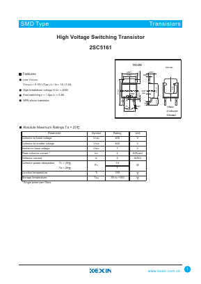 2SC5161 Datasheet PDF KEXIN Industrial