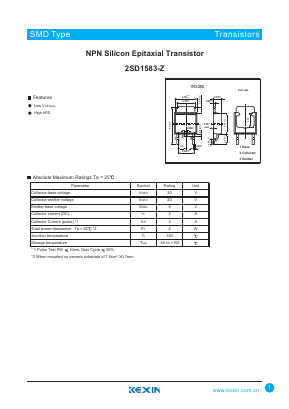 2SD1583-Z Datasheet PDF KEXIN Industrial