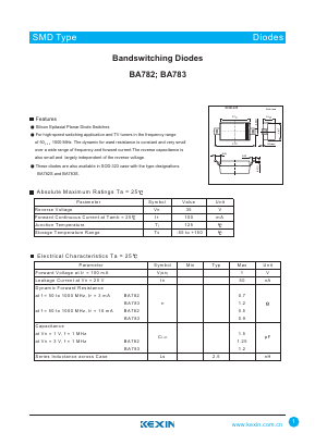 BA783 Datasheet PDF KEXIN Industrial