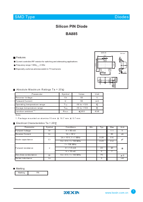 BA885 Datasheet PDF KEXIN Industrial