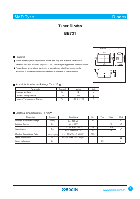 BB731 Datasheet PDF KEXIN Industrial