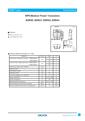 BSR42 Datasheet PDF KEXIN Industrial