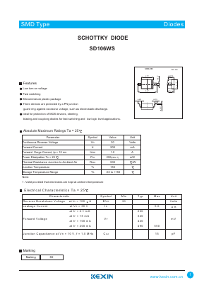 SD106WS Datasheet PDF KEXIN Industrial
