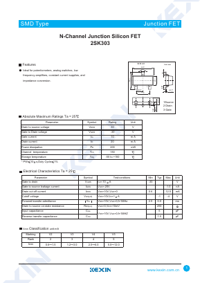 2SK303 Datasheet PDF KEXIN Industrial