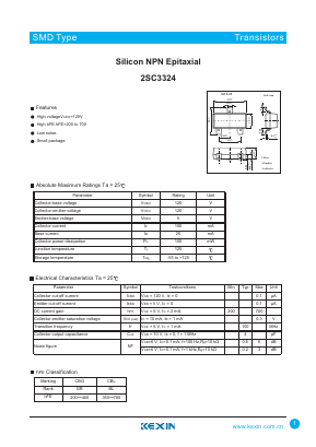 2SC3324 Datasheet PDF KEXIN Industrial