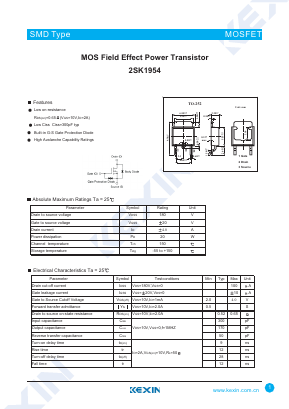 K1954 Datasheet PDF KEXIN Industrial