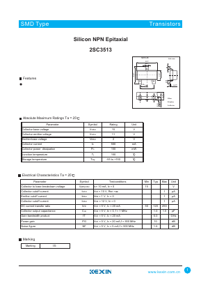 2SC3513 Datasheet PDF KEXIN Industrial