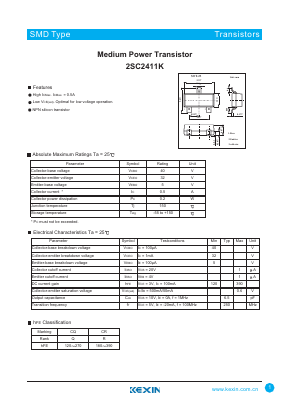 2SC2411K Datasheet PDF KEXIN Industrial