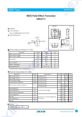 K2111 Datasheet PDF KEXIN Industrial