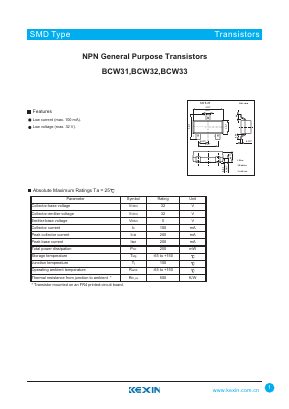 BCW31_ Datasheet PDF KEXIN Industrial