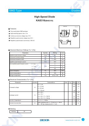 KAS316 Datasheet PDF KEXIN Industrial