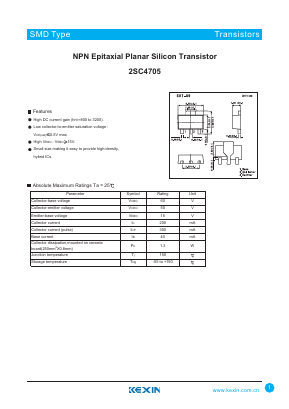 2SC4705 Datasheet PDF KEXIN Industrial