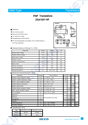 2SA1607-HF Datasheet PDF KEXIN Industrial