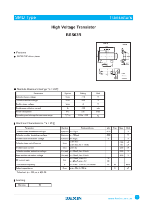 BSS63R Datasheet PDF KEXIN Industrial