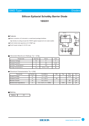 1SS351 Datasheet PDF KEXIN Industrial