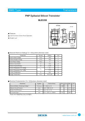 MJD350 Datasheet PDF KEXIN Industrial