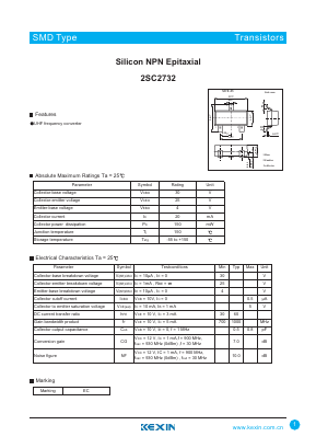 2SC2732 Datasheet PDF KEXIN Industrial
