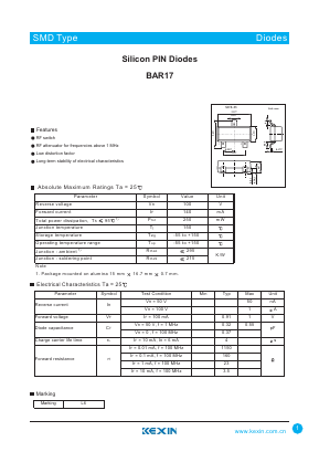 BAR17 Datasheet PDF KEXIN Industrial