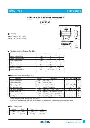 2SC3583 Datasheet PDF KEXIN Industrial