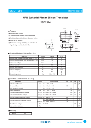 2SD2324 Datasheet PDF KEXIN Industrial