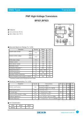 BF821 Datasheet PDF KEXIN Industrial