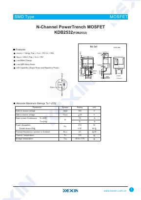 FDB2532 Datasheet PDF KEXIN Industrial