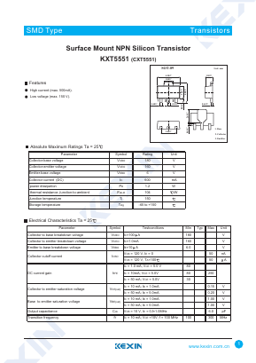 CXT5551 Datasheet PDF KEXIN Industrial