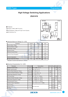 A1416 Datasheet PDF KEXIN Industrial
