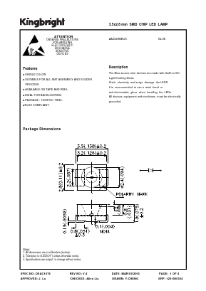 AA3528MBCK Datasheet PDF Kingbright