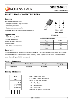 SDB20200PI Datasheet PDF Kersemi Electronic Co., Ltd.