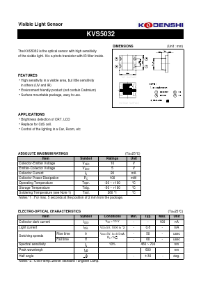 KVS5032 Datasheet PDF Kodenshi Auk Co., LTD