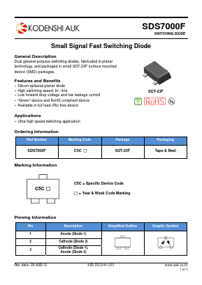 SDS7000F Datasheet PDF Kodenshi Auk Co., LTD