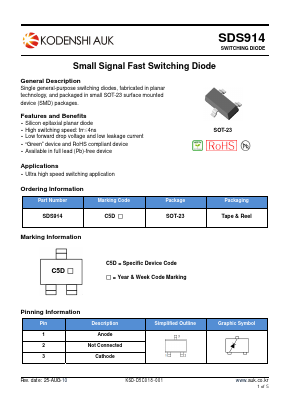 SDS914 Datasheet PDF Kodenshi Auk Co., LTD