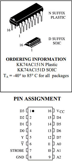 KK74AC151D Datasheet PDF Kodenshi Auk Co., LTD