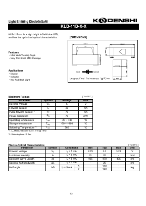 KLB-11B Datasheet PDF Kodenshi Auk Co., LTD