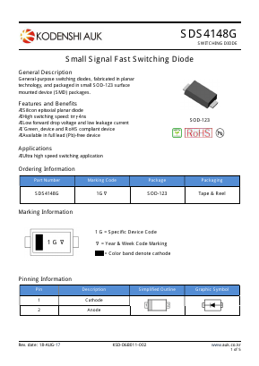 SDS4148G Datasheet PDF Kodenshi Auk Co., LTD