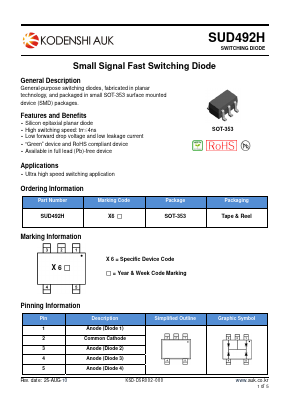 SUD492H Datasheet PDF Kodenshi Auk Co., LTD
