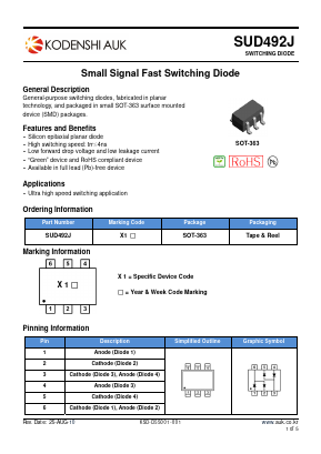SUD492J Datasheet PDF Kodenshi Auk Co., LTD