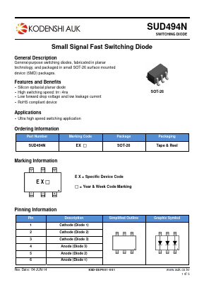 SUD494N Datasheet PDF Kodenshi Auk Co., LTD