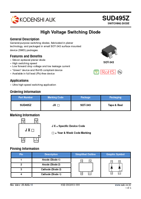 SUD495Z Datasheet PDF Kodenshi Auk Co., LTD